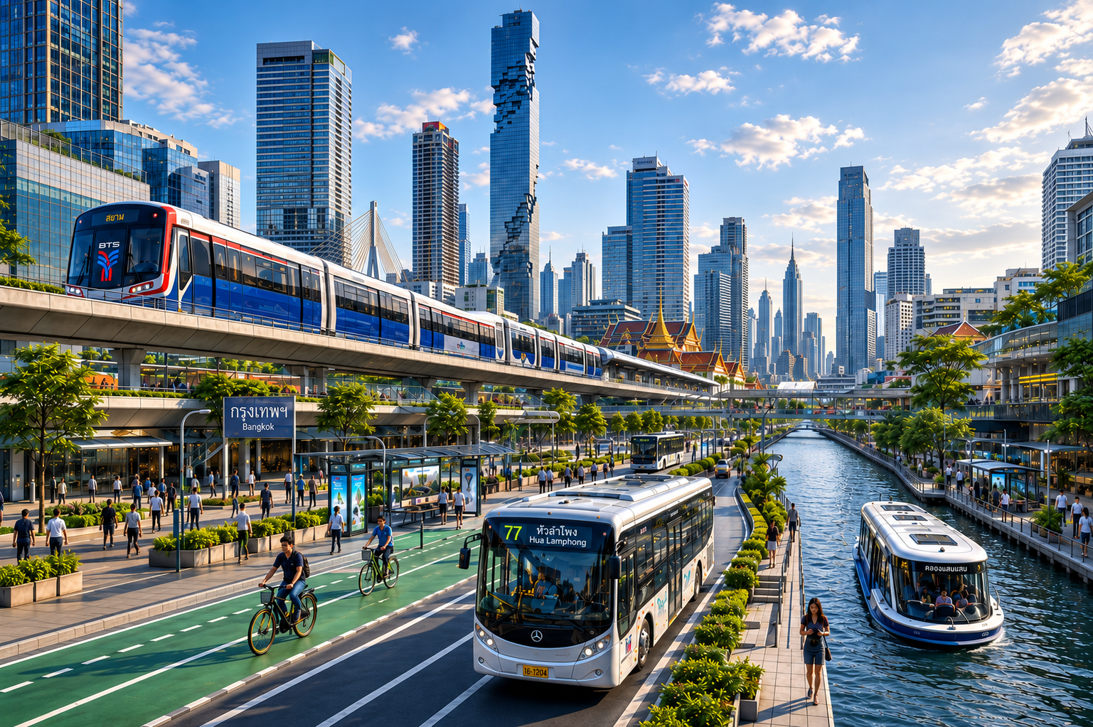 Bangkok Smart Mobility Illustration